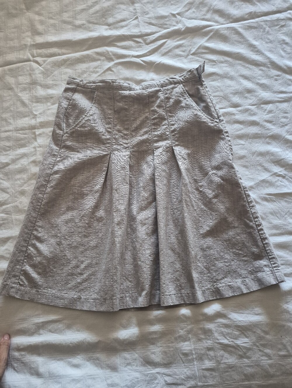 United Colors Of Benetton Taupe A-Line Pleated Skirt